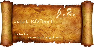 Juszt Róbert névjegykártya
