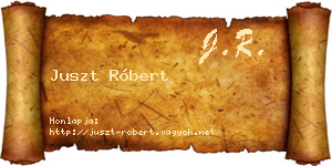Juszt Róbert névjegykártya